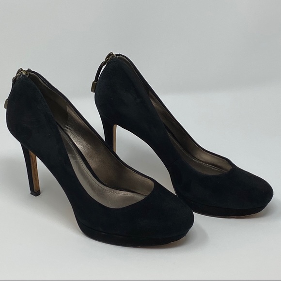 Joan & David Shoes - Joann & David Wilma Zip Back Pump Black Suede 6
